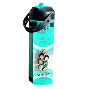 Dude Perfect 24oz Teal Water Bottle w/ NOGGZ Charms NEW BPA-Free